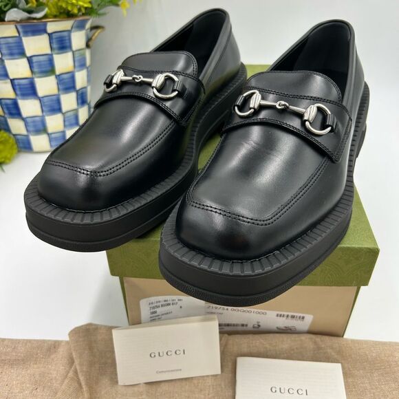 Men’s Gucci horse bit chunky leather loafers size 9, made in Italy - Picture 9 of 9